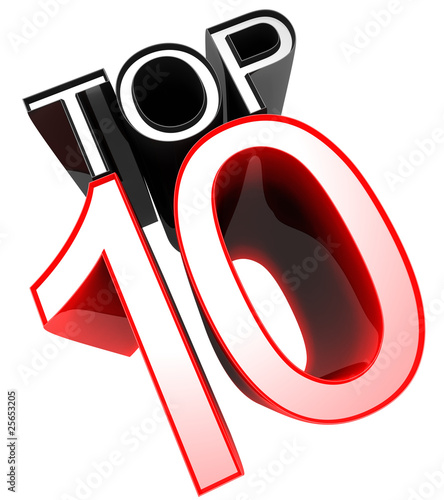 Illustration: Top 10 sign and concept Top 10 sign and concept