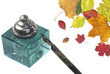 Inkpot pen and leaves Inkpot pen and leaves