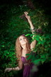 girl collecting berries