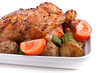whole golden roasted chicken