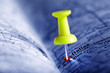 Thumbtack in a  Map with a Selective Focus
