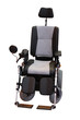 A Grey and Black Motorised Disability Wheelchair.