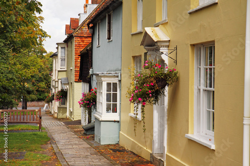 Photo: Cottages on an English Village Street Cottages on an English Village Street