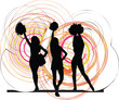 Cheerleaders illustration