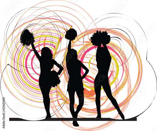 Vector: Cheerleaders illustration Cheerleaders illustration
