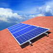 Solar panels on the roof