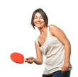 Sports girl plays table tennis Sports girl plays table tennis