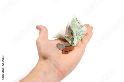 Photo: money in the hand money in the hand