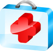 Transparent glass medicine chest