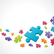 3d colorful puzzle piece vector background 3d colorful puzzle piece vector background