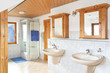 Spacious bathroom with shower