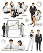 group of business people working in office