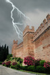 surrounding wall of the castle of Gradara