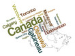 Canada map and cities