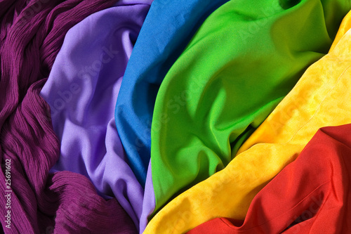 Foto: Bunte Stoffe Bunte Stoffe