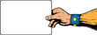 superhero hand holding a sign. superhero hand holding a sign.