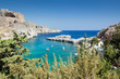 Scenic view of bay at Rhodes (Greece)