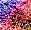 close-up colorful foam background