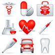 Medical icons.