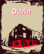 grunge styled card of Dublin / Ireland grunge styled card of Dublin / Ireland