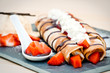 Crêpes fourrées - fraise chocolat