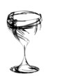 The stylized wine glass for fault The stylized wine glass for fault