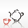 Teapot and cup Teapot and cup
