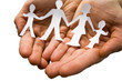 Family in the hands isolated Family in the hands isolated
