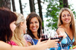 group of young womens drinking wine