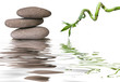 galets zen et bambou