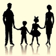 Silhouette of a family