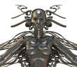 Future wired man cyborg