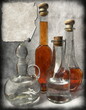 Still Life with homemade wine -artwork in painting style Still Life with homemade wine -artwork in painting style