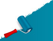 Paint roller with redecorated wall
