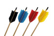 Flèches empennées de couleur
