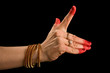 Pralambha hasta of indian dance Bharata Natyam