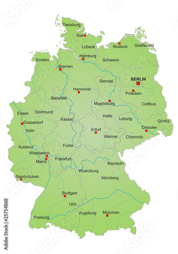 Vektor: Karte Deutschland vektor Karte Deutschland vektor