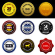 Vector: Warranty Guarantee Gold Seal Badge Vintage Award Warranty Guarantee Gold Seal Badge Vintage Award