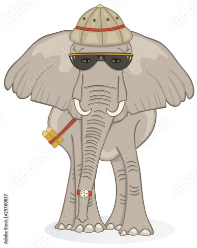 Illustration: Elephant on Safari Elephant on Safari