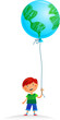 A girl with Earth balloon