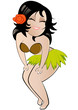 cartoon mädchen hula tanzen spaß cartoon mädchen hula tanzen spaß