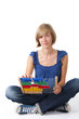 Woman with abacus