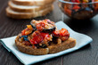 Toast with vegetable ragout Toast with vegetable ragout