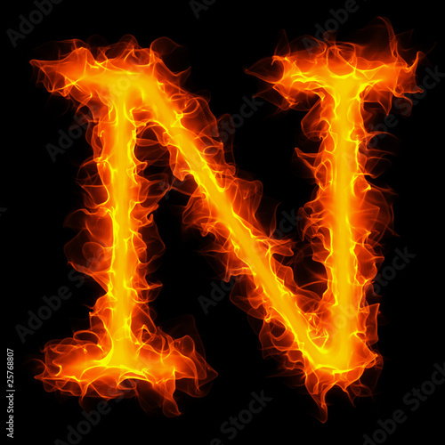 letter e fire. Fire letter N