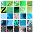 Set of green, blue and black backgrounds
