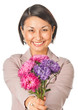 Beautiful young woman with a bouquet of flowers Beautiful young woman with a bouquet of flowers