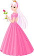 Beautiful princess with rose