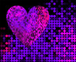 Vector disco heart Vector disco heart