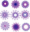 Vector snowflakes set Vector snowflakes set