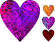 Vector disco hearts Vector disco hearts